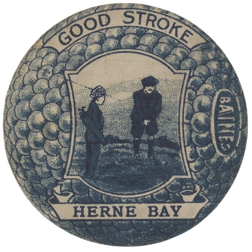 29 - J. Baines. Very nice, scarce collection of three golf ball shaped cards, generally good to excellent... 