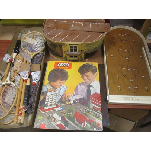 397a - Accumulation of various collectables in mixed condition, including diecast vehicles, toy garage, cig... 