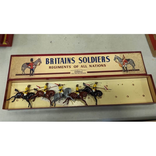 418 - Britains. Collection of models including Regiments of all nations Skinners Horse No. 47, 12th Royal ... 