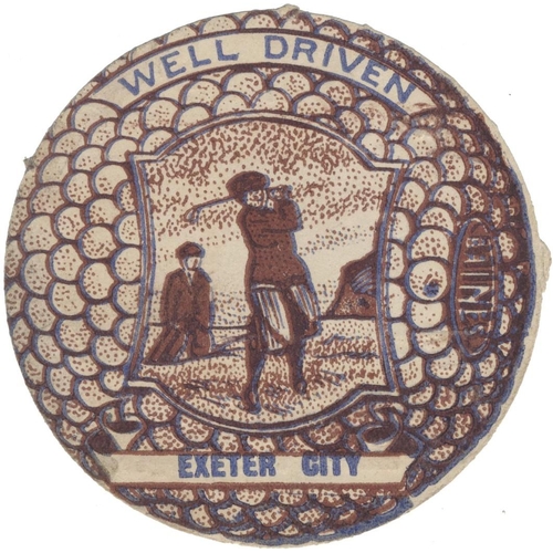 42 - J. Baines. Rare pair of beautiful golf ball cards both marked 'Well Driven' generally very good to e... 