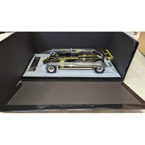 430 - Collection of cars, generally mint in near mint boxes with 1:18 scale Tecnomodel Mythos series Lotus... 