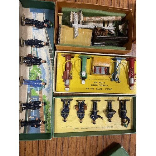 482 - Dinky. Range of sets with station staff No 1 set of 5 and No 1 set of six, engineering staff No 4, t... 