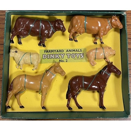 484 - Dinky. Farmyard animals set No 2 generally good plus to excellent in good box. (See photo) (T)