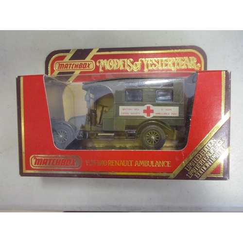 487 - Matchbox. Models of Yesteryear collection in maroon (111) and straw (48) boxes, mainly mint in good ... 