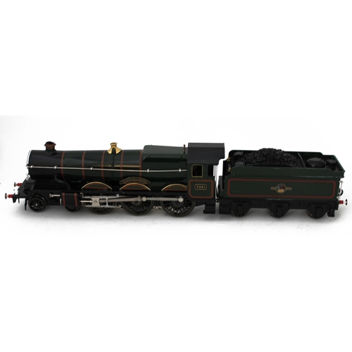 527 - Ace. O gauge steam locomotive with tender Warwick Castle 4081 4-6-0 generally excellent in excellent... 