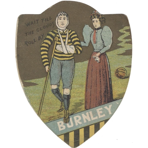 54 - J. Baines. Interesting collection of pre-1920 shield type rugby cards with caption on reverse starti... 