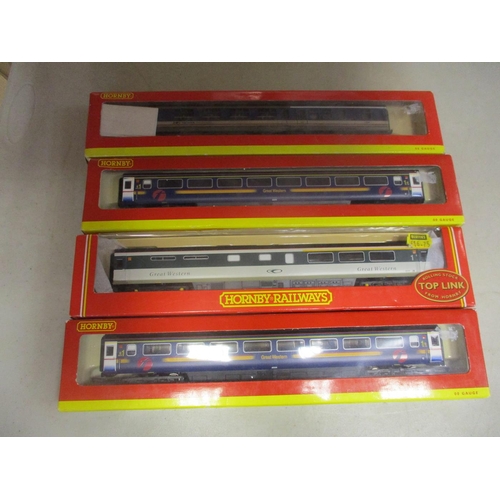 574 - Range with Lima locomotives (4), Hornby locomotives (3), coaches (8), set of 3 wagons No R6151 and G... 