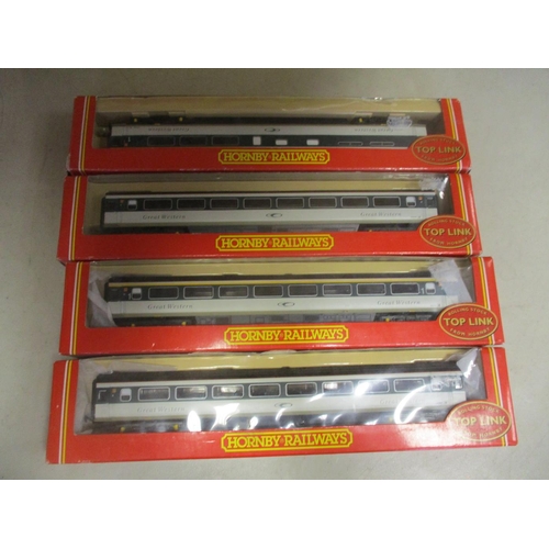 574 - Range with Lima locomotives (4), Hornby locomotives (3), coaches (8), set of 3 wagons No R6151 and G... 