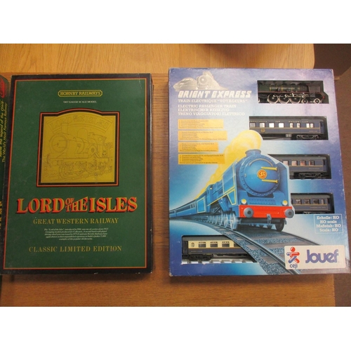 599 - Pair of OO gauge locomotive and coach sets, near mint to mint in excellent boxes, with Hornby 'Lord ... 