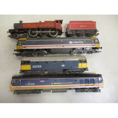 662 - Hornby. Unboxed locomotive range including red 25555 Lord Westwood 4-6-0, NSE blue 50045 Achilles, B... 