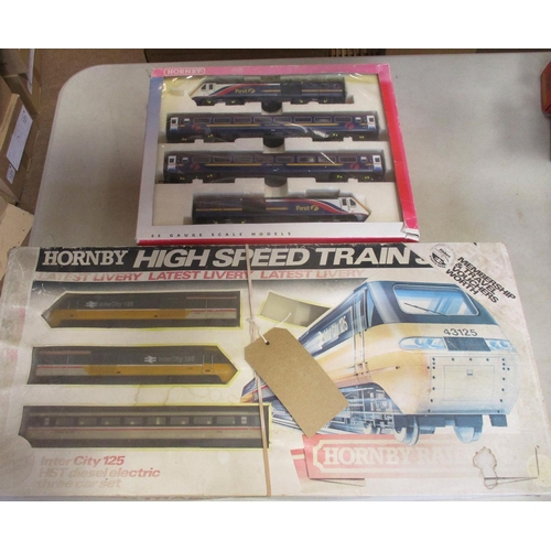 664 - Hornby. Sets with GWR Passenger Freight No R1138, Virgin Trains 125 No R1080, HST No R556 and GWR HS... 