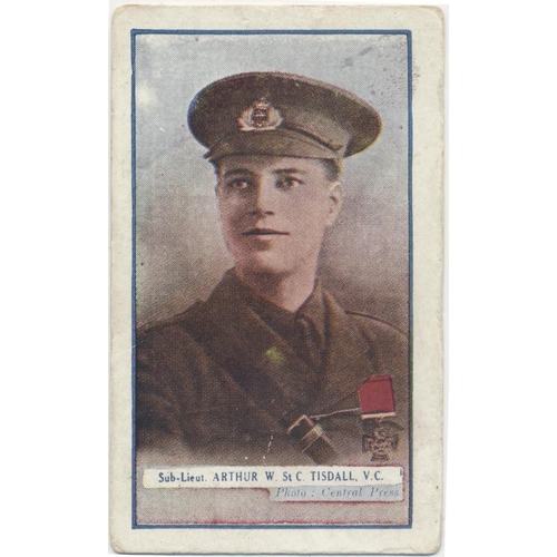 92 - Gallaher. 1915-8 The Great War Victoria Cross Heroes complete series 1 through 8, some cards stained... 