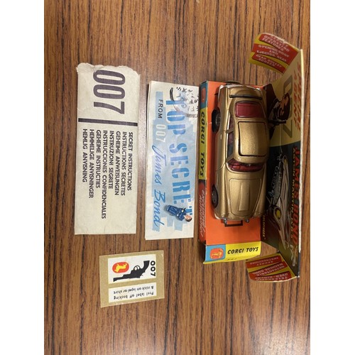 479 - Corgi. James Bond Aston Martin DB5 No 261 'Goldfinger' generally good plus to excellent in excellent... 