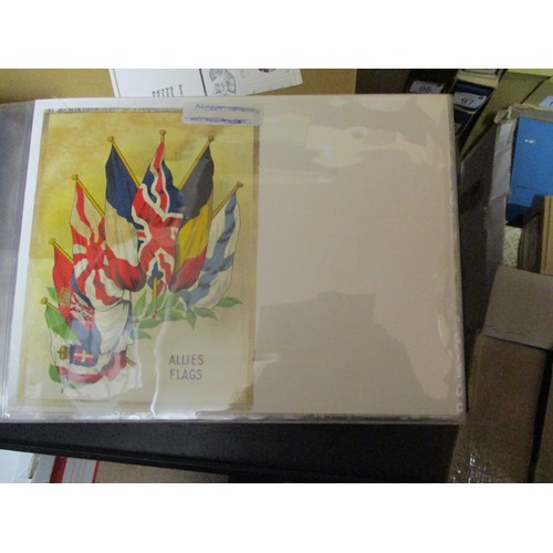 85 - Collection of silk issue sets/part sets in an album plus an empty album of plastic sleeves including... 