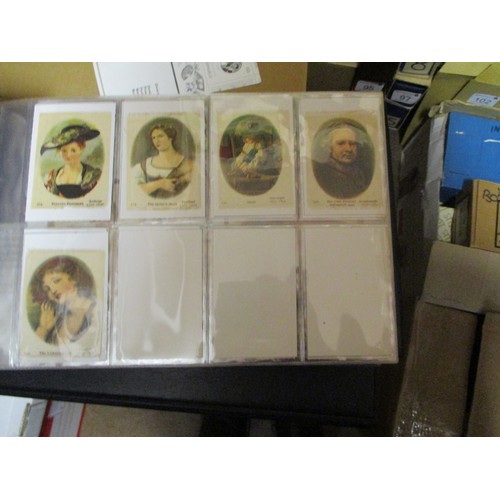 85 - Collection of silk issue sets/part sets in an album plus an empty album of plastic sleeves including... 