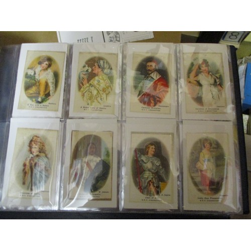 85 - Collection of silk issue sets/part sets in an album plus an empty album of plastic sleeves including... 