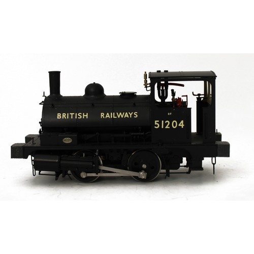 555 - Tower Brass. O gauge L&Y pug steam tank 0-4-0 locomotive BR black 51204 with instructions, generally... 