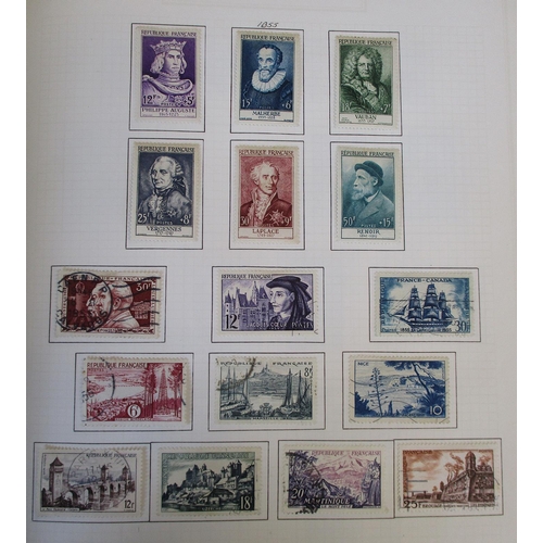 46 - World early to modern mint and used foreign collection in 5 good quality albums incl France with use... 