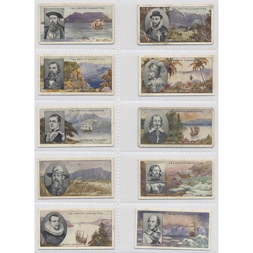 195 - F and J Smith. 1911 Famous Explorers complete set in plastic sleeves generally fair to good. Cat. £1... 