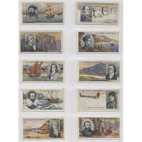 195 - F and J Smith. 1911 Famous Explorers complete set in plastic sleeves generally fair to good. Cat. £1... 