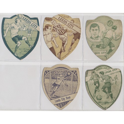 8 - J. Baines. Collection of c.1920s shield type football cards generally good to very good with Dewsbur... 