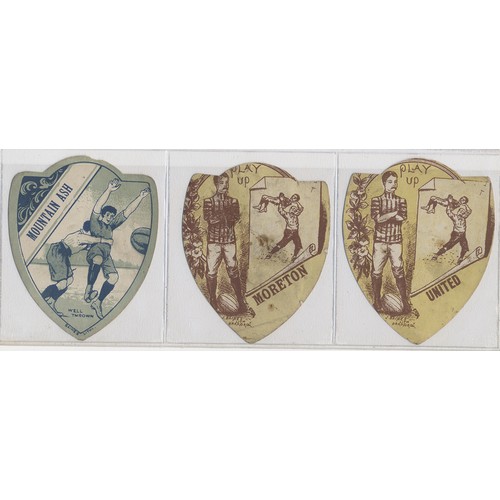 8 - J. Baines. Collection of c.1920s shield type football cards generally good to very good with Dewsbur... 