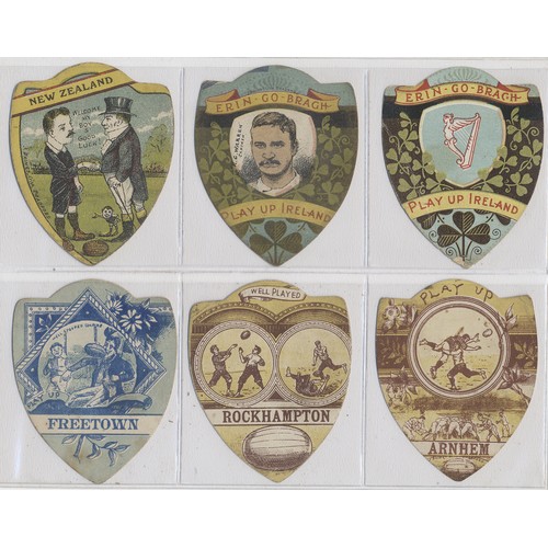 49 - J. Baines. Collection of pre-1920 shield type foreign/non-English rugby cards, generally fair to goo... 