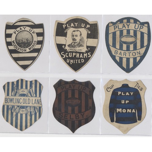 62 - Collection of miscellaneous/anonymous early Baines style football/rugby cards approx. 1880 to 1900s ... 