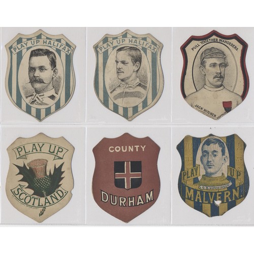 62 - Collection of miscellaneous/anonymous early Baines style football/rugby cards approx. 1880 to 1900s ... 