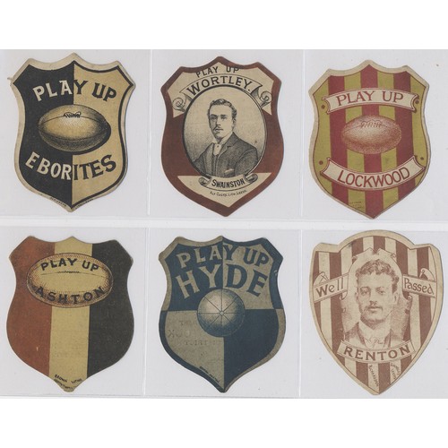 62 - Collection of miscellaneous/anonymous early Baines style football/rugby cards approx. 1880 to 1900s ... 