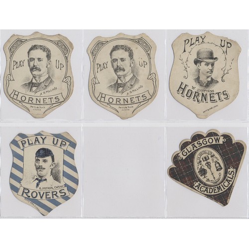 62 - Collection of miscellaneous/anonymous early Baines style football/rugby cards approx. 1880 to 1900s ... 