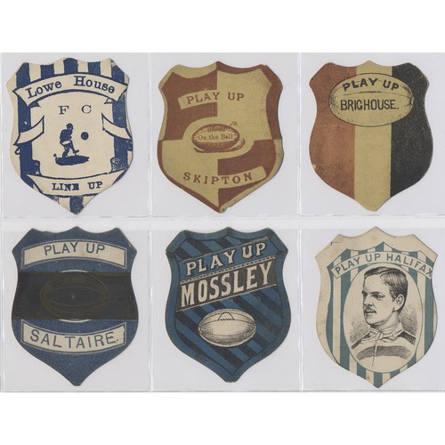 62 - Collection of miscellaneous/anonymous early Baines style football/rugby cards approx. 1880 to 1900s ... 