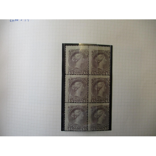 143 - Canada. QV-QEII M/U coln in 2 albums, incl Colony of Canada 1852-7 3d red mixed range U, 6d grey vio... 