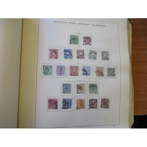 238 - Germany and States. Early to middle period in Schaubek album and loose and covers M/U, incl a range ... 