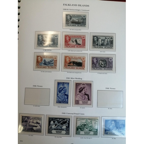 29 - BC KGVI mounted mint coln in 6 SG boxed, printed page (hingeless) binders. Ranges incl Aden with 193... 