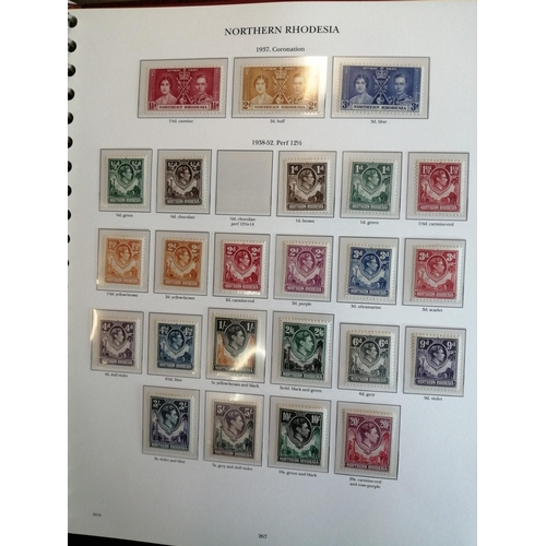 29 - BC KGVI mounted mint coln in 6 SG boxed, printed page (hingeless) binders. Ranges incl Aden with 193... 