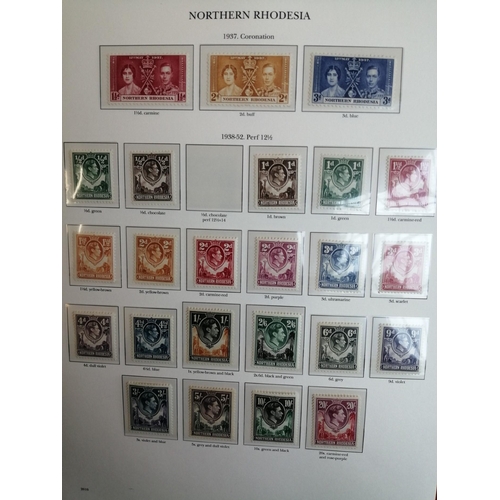 29 - BC KGVI mounted mint coln in 6 SG boxed, printed page (hingeless) binders. Ranges incl Aden with 193... 