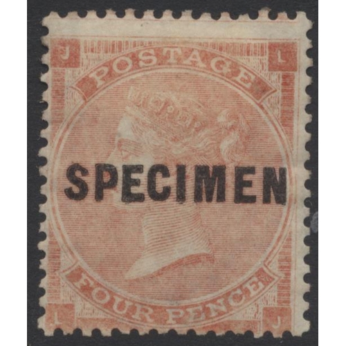 333 - Early SP issues collection on leaves, with 1855-7 set of “SPECIMEN” ovpts with 4d on thin white pape... 