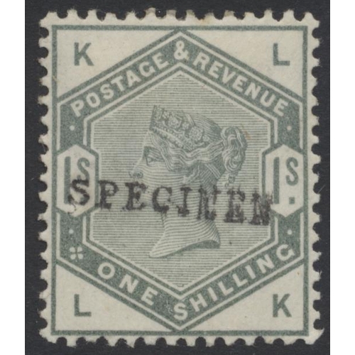 363 - 1883-4 Lilac and Green issue on leaves, with set to 1/- ovpt “SPECIMEN” mtd, mainly fine with gum, m... 