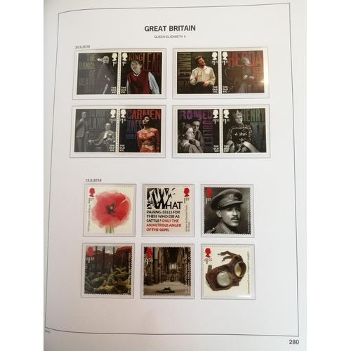 398 - 1971-2018 UM coln commems, defins & M/S in 6 SG Davo boxed hingeless albums. Face value £2107 (1½B)