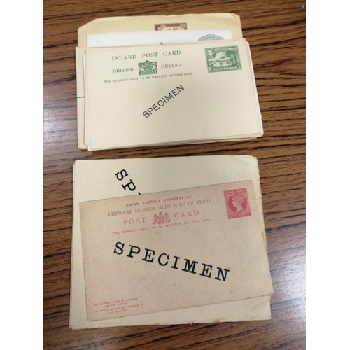 49 - World early-modern misc coln in approx 25 vols, noting BC range postal stationery printed 'Specimen'... 