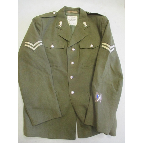 116 - Uniform collection including RM CSgt Lovat No 1 jacket with embroided para wings, medal ribbons incl... 