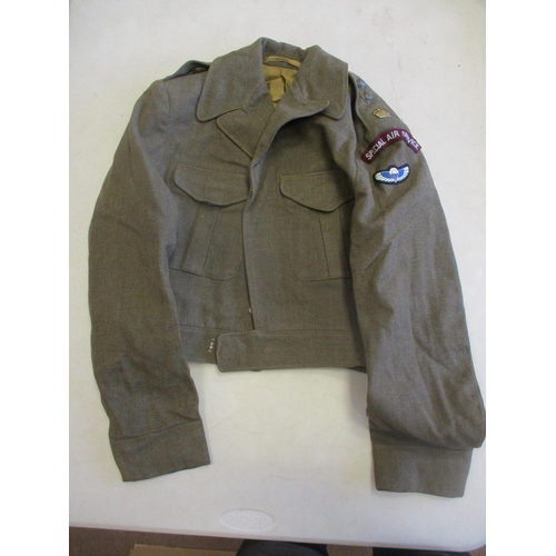 116 - Uniform collection including RM CSgt Lovat No 1 jacket with embroided para wings, medal ribbons incl... 