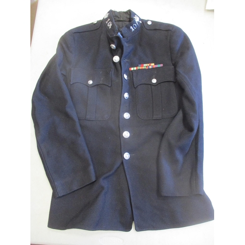 116 - Uniform collection including RM CSgt Lovat No 1 jacket with embroided para wings, medal ribbons incl... 