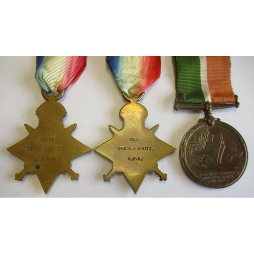 17 - WW1 era range with:
1. KGV Imperial Service Medal (Star) to John Packer good very fine in Elkington ... 