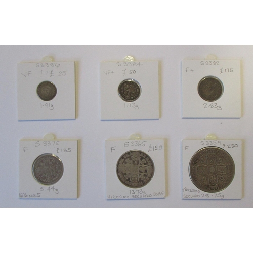 196 - Charles II collection generally fine to very fine with hammered groat mm crown, 3d mm crown, half gr... 