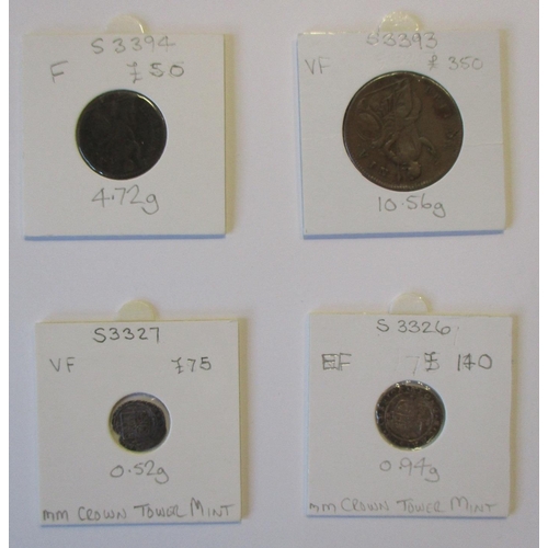 196 - Charles II collection generally fine to very fine with hammered groat mm crown, 3d mm crown, half gr... 