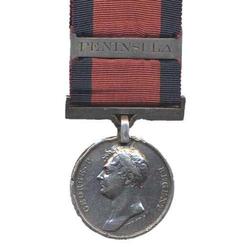 2 - 1815 Waterloo Medal to Capt Daniel McIntosh 42nd or R.H. Reg Infantry, replacement silver clip and s... 