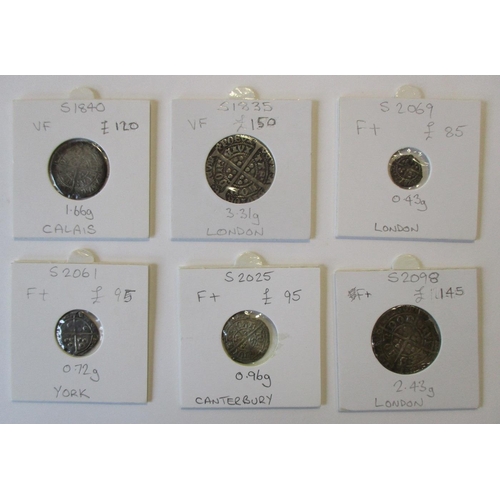 201 - Henry V to Edward IV hammered collection generally fine to very fine including groats, half groats, ... 