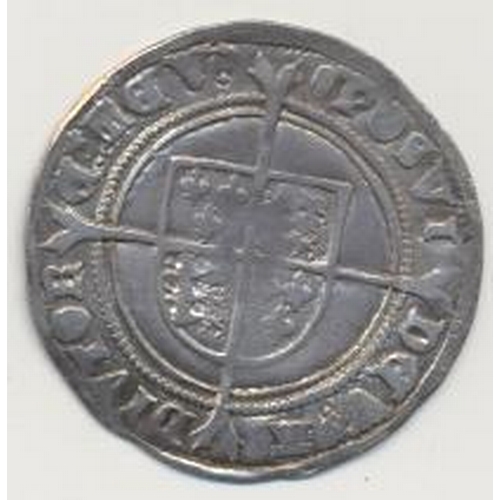 267 - Edward VI. Shilling third period facing bust fair/ fine mintmark tun. (S.2482) (See photo) (Y)